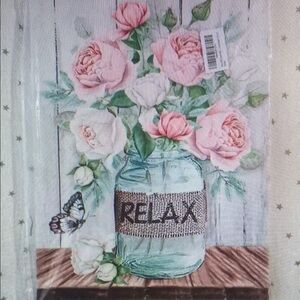 New Canvas Print roses mason jar 12" x16"